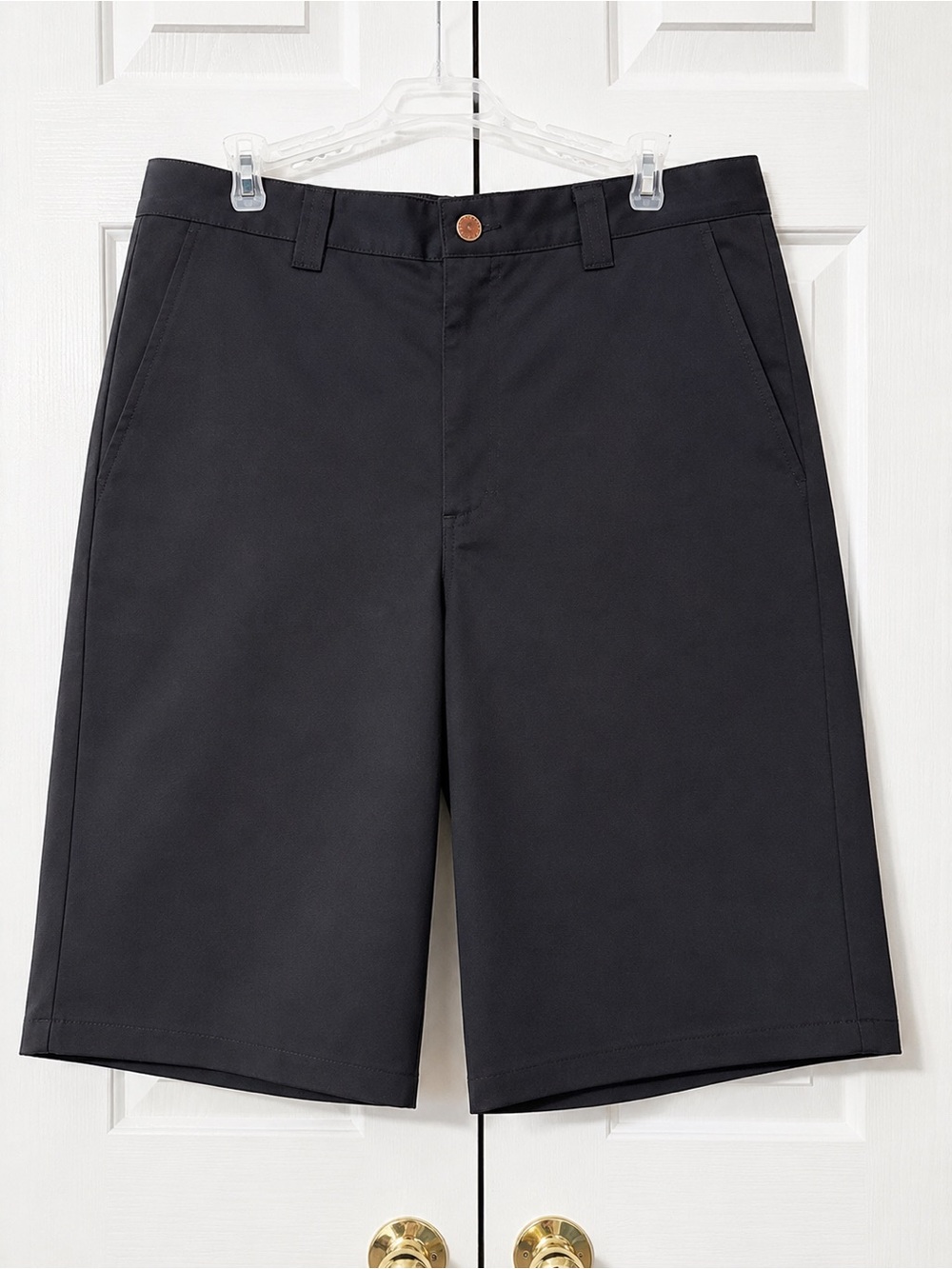 Dickies Black Flat Front Work Shorts